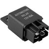 Qiilu ABS 40A 12V alta precisione Relè di ricambio per autoveicoli, relè auto A/C con motori a ventola a due velocità ad alta sensibilità (nero)
