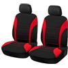 EZVEZS 2 coprisedili per auto, coppia di coprisedili anteriori, facili da installare, coprisedili anteriori e poggiatesta, comodi e traspiranti, protezione interna universale per auto, camion (rosso)