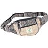 GURU SHOP Pratico marsupio in canapa, crossbag, etnico, borsa a tracolla, unisex, per adulti, 15 x 20 x 8 cm, naturale/nero, Einheitsgröße, casual
