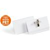 Durable Portanome 54x90 mm con Combi Clip, 50 pezzi, trasparente, 824219 | Badge in rPET con spilla e clip metallica, ideale per eventi e fiere, inserti 54 x 90 mm, in plastica