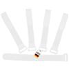 FrogJim 5x Gancio e passante 80cm e con fibbia, bianco, larghezza 20 mm, fascetta riutilizzabile in nylon KWS8005