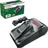 Bosch Home and Garden Caricabatteria rapido AL 1880 CV (senza batteria, sistema 18 volt, compatibile con batterie da 14,4 e 18V, in confezione di cartone)