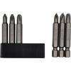 Yrsssa Set di 6 punte per cacciavite JIS da 50 mm con punta magnetica, gambo esagonale 1/4, acciaio legato S2 e striscia di stoccaggio a 6 fori, per moto, auto, biciclette e attrezzature giapponesi (JIS