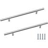 SYDARSYN 6 Pezzi Maniglie per Mobili da Cucina - Maniglie a T-Barra per Armadi, Mobili e Cucina in Acciaio Inox (160 mm Distanza dei Fori)