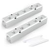 GASHER 2pezzi Alluminio 5 vie 7 porte collettore pneumatico blocco di distribuzione aria Splitter 1/4 porta di uscita 1/2 porta di alimentazione