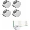 txuzong 4 Pezzi Supporto Vetro Clip per Specchio da Bagno - Staffa in Lega di Zinco Resistente, Montaggio Facile - Compatibile con Soggiorno, Hotel, Locali Pubblici e Ambienti Umidi