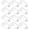 sourcing map Set di 12 staffe angolari in acrilico, connettori angolari quadrati, 20 x 13 x 3 mm, staffe trasparenti per espositori fai da te