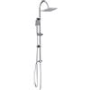 Arcdesign Selection Colonna doccia in acciaio regolabile con deviatore doccetta e soffione quadrato 20X20 cm