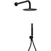 Arcdesign Selection Kit doccia nero opaco soffione ultrapiatto slim tondo da 25 cm