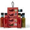 Thoughtfully Smokehouse Hot Sauce To Go Set Regalo - 4 Salse Piccanti al Chili | 4 salse piccanti al chili to go, ispirate al mondo - regalo pratico per uomini e donne - Smokehouse by Thoughtfully