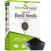 Attar Ayurveda Sabja Basil Seeds Rich in Protein, Fiber, Vitamins & Minerals Reduces Body Heat 100% Pure and Natural No Preservative Vegan Friendly Non-GMO 500gm