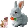 MplehDa Coniglio Realistico, Bunny Realistic Interactive, Giocattolo Di Coniglio Elettrico, Coniglio Rimbalzante, Giocattolo Di Peluche Elettronico Interattivo a Forma Di Coniglietto