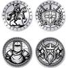 UNICRAFTALE 2 pezzi 2 stili moneta vichinga sfida acciaio inossidabile Odino mitologia nordica moneta vichinga gioiello regalo set per collezionisti decorazione nordica e accessori talismano guerriero