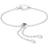 Echtzeit Bracciale da donna - Design filigranato con simbolo dell'infinito e ciondolo a goccia scintillante, elegante gioiello per look da solista o stratificato, senza tempo e femminile, 220 mm