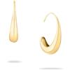 Echtzeit Orecchini a cerchio da donna - Orecchini leggeri con design curvo, elegante dichiarazione per il look Ear Candy - Elegante must have per le donne attente alla moda, 2,5 cm, Acciaio