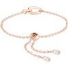 Echtzeit Bracciale da donna - Design filigranato con simbolo dell'infinito e ciondolo a goccia scintillante, elegante gioiello per look da solista o stratificato, senza tempo e femminile, 220 mm