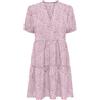 ONLY Onlnova Life Vis S/S Thea Dress AOP, Fucsia Fedora, M