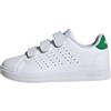 adidas Unisex - Bambini e Ragazzi Advantage Base 2.0 Children Shoes, Cloud White/Cloud White/Green, 29 EU