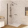 BAIKAL Onyx Nat Black 70 x 195 cm cabina doccia in vetro temperato con 8 mm di spessore e trattamento anticalcare