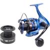 DURAFLOT Tempus VS 8000 Pro - Surfcasting, Pesca di fondo e mare, 2 bobine, 14 kg, freno a 6 cuscinetti, bobina di alluminio, resistente all'acqua salata