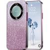 PanXCase Glitter Cover per Honor Magic5 Lite/Honor Magic 5 Lite | Custodia Trasparente con Brillantini, Case Design Bling per Ragazze/Donne, Elegante, Ultra Sottile, Antiurto, Pink