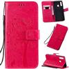 Fatcatparadise Cover per Samsung Galaxy A20S, Custodia Samsung A20S, Custodia Portafoglio a Libro in Pelle Flip Cover e TPU Silicone con Funzione Supporto Chiusura Magnetica per Galaxy A20S (rosé)