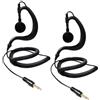 HYSHIKRA 1 Pin 3.5mm Jack Auricolare 180° Ricezione congiunta Solo Walkie Talkie Auricolare Compatibile con Motorola Sepura Rexon Wouxun Baofeng Quansheng radio portatili (Forma G, 2)