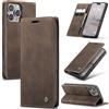 Ottcooed Cover per iPhone 16 Pro Custodia, Cover Pellicola a Libro Portafoglio in Pelle Porta Carte Protettiva Slot per Scheda Flip Case Wallet Case con iPhone 16 Pro, Caffè
