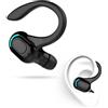DOMIKIT Auricolare Bluetooth mono senza fili V5.2, design 360° sopra l'orecchio, microfono integrato, batteria 70 mAh, 20 ore di riproduzione, compatibile con iPhone, Android e PC