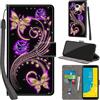 PHINIENLAND Cover per Samsung Galaxy J6 2018 Case PU Pelle Custodia [Kickstand] [Chiusura magnetica] [Slot per Schede], Portafoglio Flip Custodia per Samsung J6 2018,Farfalla dorata
