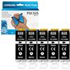 LOSMANN 5 cartucce nere compatibili con Canon PGI-525 BK | Per Pixma MG5250, MG5300, MG5340, MG5350, MG6250, MG8150, MG8250, MX885, MX895, IP4840, IP4850, IP4900, MG5140, MG5150