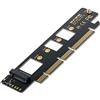 Chenyang, Adattatore con interfaccia NGFF compatibile con schede NVME e driver AHCI, per collegamento di unità SSD alla porta PCI-Express 16x 4X della scheda madre per unità SSD da 110 mm e 80 mm