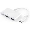 APKLVSR [Certificato Apple MFi] Adattatore USB-C HDMI 3 in 1 4 K HDMI, 100 W PD porta di ricarica e hub USB 3.0, compatibile con iPhone 15/16/17, iPad, MacBook e laptop, Plug & Play