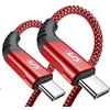 sweguard Cavo USB C [2 Pezzi, 2m] Cavo Tipo C Ricarica Rapida per iphone 17 16 15 Plus Pro Max,Samsung Galaxy S26/S25/S24/S23/S22/S21/S20,So ny,Xiaomi,Hua wei,Google Pixel e altri dispositivi Android USB-C