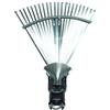 Kombi Scopa raccogli-foglie da giardino in metallo - Colore argento - Larghezza regolabile 29-45 cm - Leggera e resistente - Ideale per foglie, erba e detriti