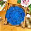 Blausky 4 pezzi di tovaglietta rotonda ricamata, tovaglietta all'uncinetto, tovaglietta in pizzo tovaglietta piccola in crochet runner da tavolo in cotone sottobicchieri, tovaglie per tazze, ciotole, piatti