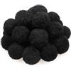 TOAOB THE ONE AND ONLY BABY TOAOB 30 Pezzi Pom Poms Nero 5cm Pompon Pon Pon per Lavoretti Creativi Fai da Te Crafts Decorazioni Artigianato Cucito