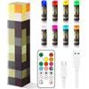 Fouvin Lampada da parete 8 colori, 28 cm, torcia da parete, luce notturna, torcia a LED per bambini, lampada notturna USB, luci LED ricaricabili per mano o montaggio a parete, illuminazione giocattolo regalo