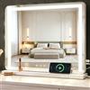 baklon Specchio Trucco con Luci, 58x43cm Hollywood Specchio Trucco con Luce LED, Specchio da Tavolo con Controllo Tattile e 3 Modalità di Illuminazione - Vanity Mirror Make Up