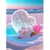 CEOVR DIY Diamond Painting Kit Completo,Amore Cuore Pittura Diamante 5D Fai Da Te,Strass Diamante Cristallo Punto Croce Art Ricamo Pittura Painting con Numeri per Adulti Bambini Decorazioni 30x40 cm
