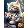 CEOVR Gatti Diamond Painting Kit Completo,Animali e Fiori Pittura Diamante,Diamond Painting Adulti Bambini,30x40 cm Pittura Diamante 5D,Kit per Pittura Diamante Mosaico,Decorazione Casa