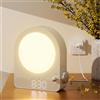 blonbar Sveglia a Luce con Effetto Aurora & 10 Suoni Naturali, Lampada da Notte Regolabile - 2 Svegli, Wake-up Light, Luci per Camera，Luce da comodino dimmerabile all'infinito