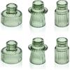 Accmuzzy Set di 6 portacandele a bastoncino, 2 in 1, per candele, trasparenti, piccoli portacandele in perfetti per matrimoni, cene natalizie e decorazioni da tavola