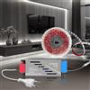 BRIMETI Striscia LED 24V Autoadesivo 5M Tubo Bianco Freddo 6000K 120LEDs/M Nastri LED Luce Striscia LED per Cucina Larghezza 8mm Soggiorno Con 24V Trasformatore 100W e Cavo di Alimentazione