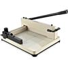 Flexzion Taglierina di carta a ghigliottina da 30,5 cm A4 professionale industriale resistente scrapbooking base in metallo Trimmer macchina capacità 400 fogli per ufficio commerciale fotocopie