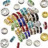 TOAOB THE ONE AND ONLY BABY TOAOB 400 Pezzi Perline Distanziatori Strass 6mm 8mm Metallo Piatte Bead con Cristallo di Vetro Colorate per Fai da Te Braccialetti Bigiotteria Gioielli Collana Ciondoli