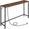 MAHANCRIS Tavolino da Ingresso, Tavolino da Divano, Tavolino Console, Struttura Metallica, Stile Minimalista, per Soggiorno, Corridoio, Ingresso, Atrio, Marrone ACTHR112UE01