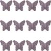 Gentile Ceramiche - Set 12 Farfalla in Ceramica con Calamita (5,5cm) Fatto a Mano, Made in Italy - Bomboniere, Segnaposto, Decorazioni (Viola Lilla)