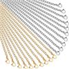 TOAOB THE ONE AND ONLY BABY TOAOB 10 Filo Catenine per Collane Fai da Te in Acciaio Inox 45cm Catene con Chiusura a Moschettone per Creazione Gioielli Accessori Braccialetti Riparazione Ciondoli Argento Oro Tono