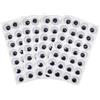 TOAOB THE ONE AND ONLY BABY TOAOB 4 Cheung Occhietti Adesivi per Lavoretti 18mm Rotondo Plastica Mobili Autoadesivi Wiggle Eyes Occhi per Scrapbooking Artigianato Bambole Fai da Te Pupazzi Accessori Bianco Nero